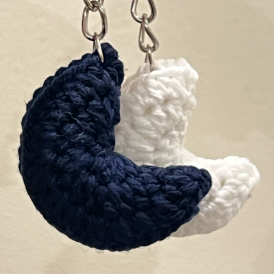 Crochet Moon Keychain